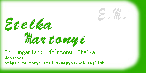 etelka martonyi business card
